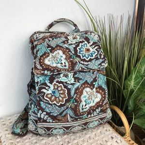 Vera Bradley Java Blue Large Backpack 